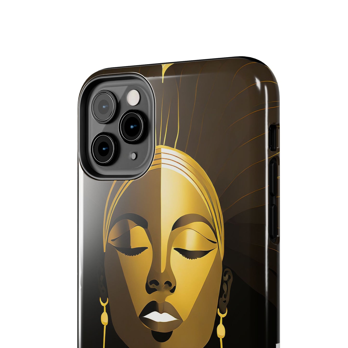 Golden Goddess Tough Phone Case — Afrocentric Art Protective Cell Phone Case