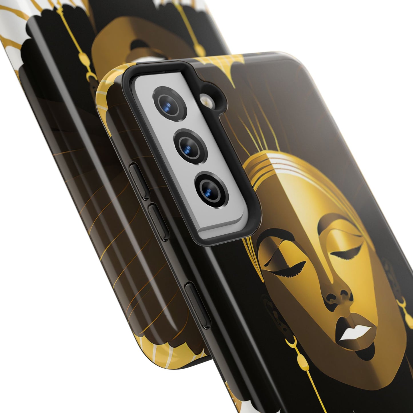 Golden Goddess Tough Phone Case — Afrocentric Art Protective Cell Phone Case