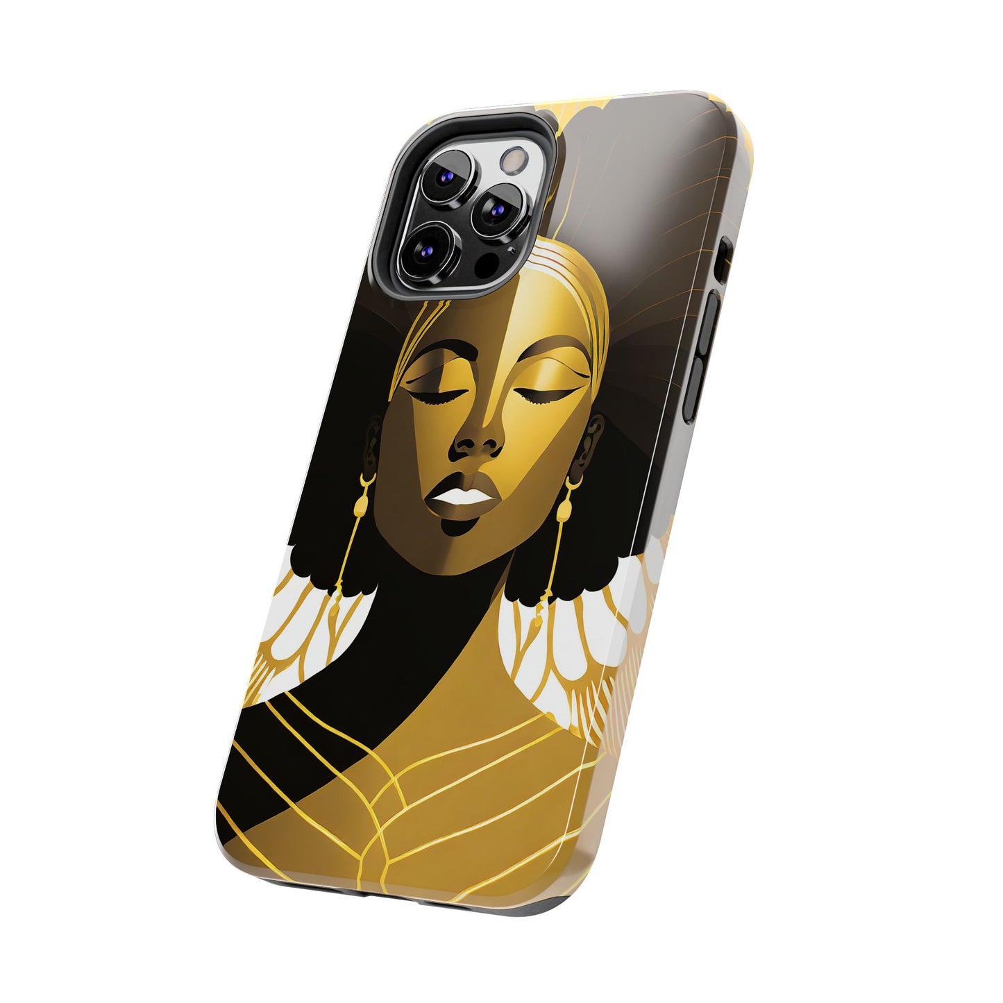 Golden Goddess Tough Phone Case — Afrocentric Art Protective Cell Phone Case