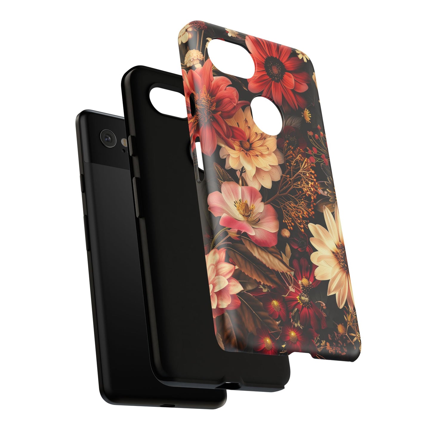 Floral Phone Case - Tough Cases, Stylish Floral Design, Gift for Her, Phone Accessories, Unique Flower Phone Cover, Trendy Tech
