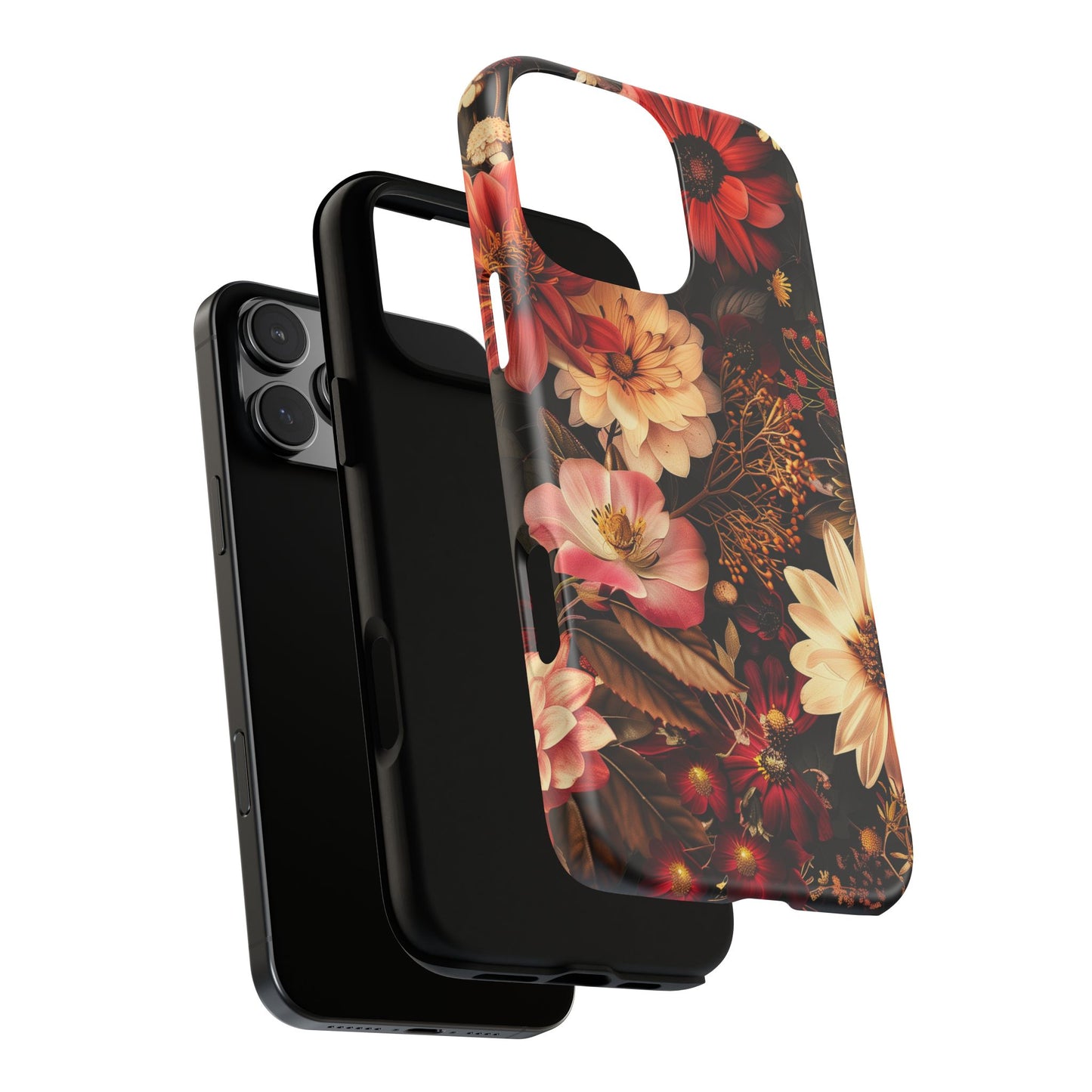 Floral Phone Case - Tough Cases, Stylish Floral Design, Gift for Her, Phone Accessories, Unique Flower Phone Cover, Trendy Tech