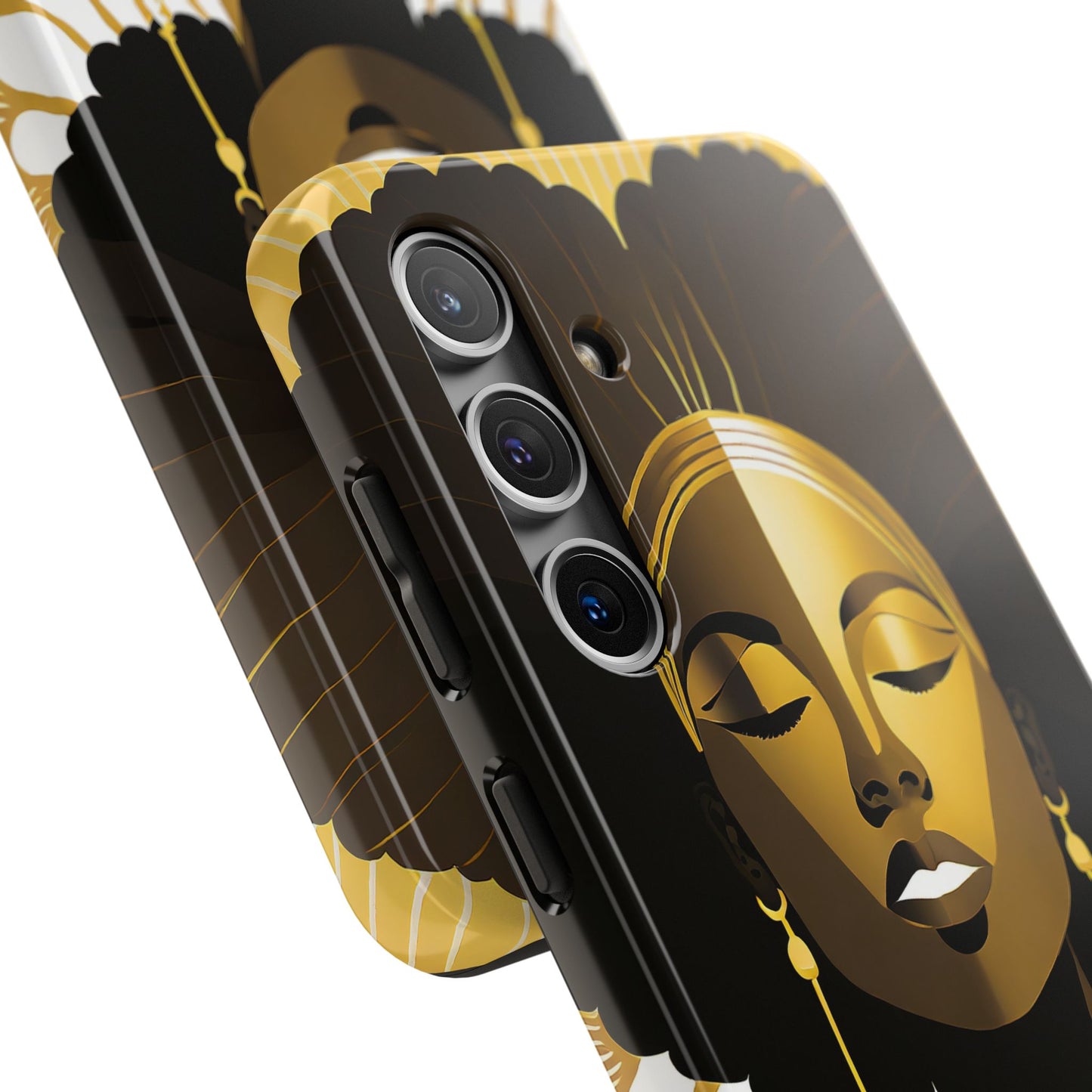 Golden Goddess Tough Phone Case — Afrocentric Art Protective Cell Phone Case