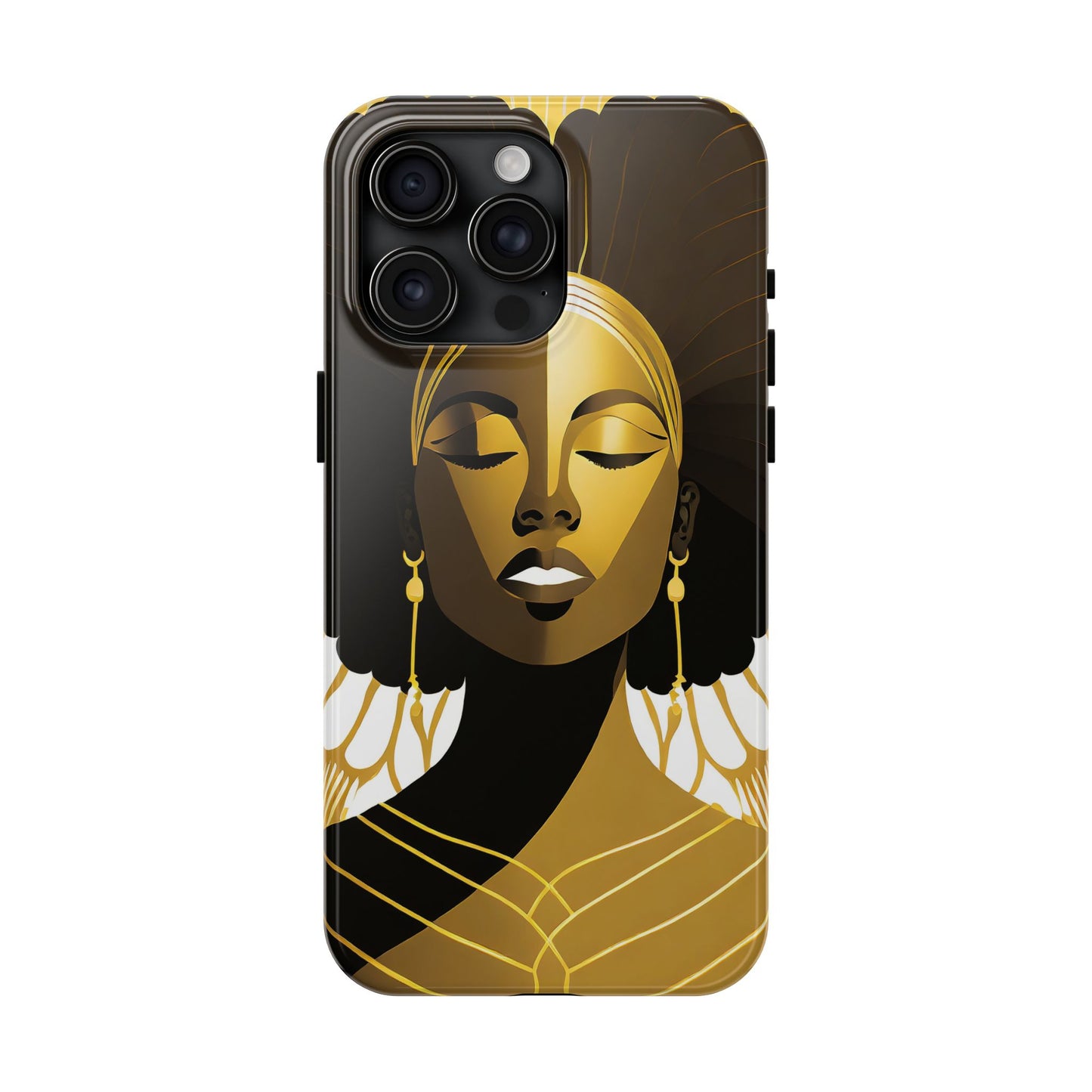 Golden Goddess Tough Phone Case — Afrocentric Art Protective Cell Phone Case