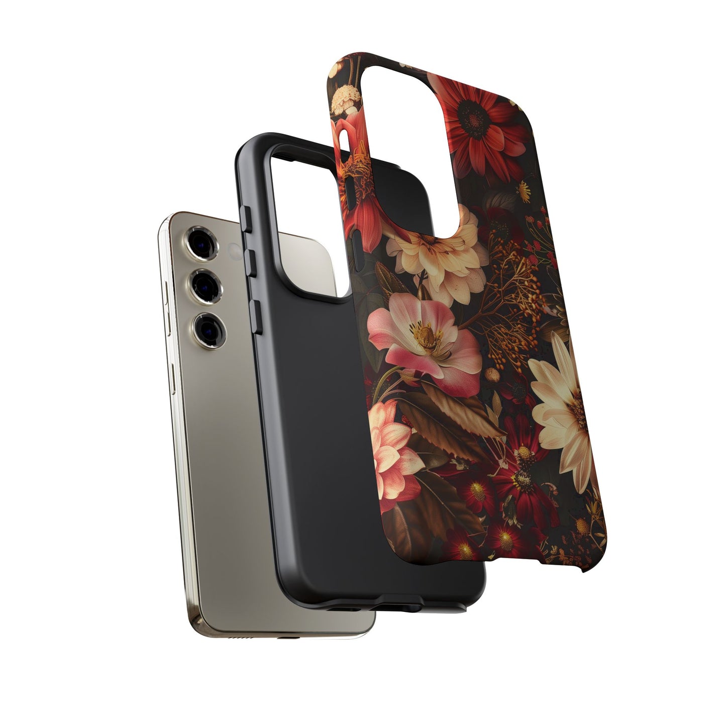 Floral Phone Case - Tough Cases, Stylish Floral Design, Gift for Her, Phone Accessories, Unique Flower Phone Cover, Trendy Tech