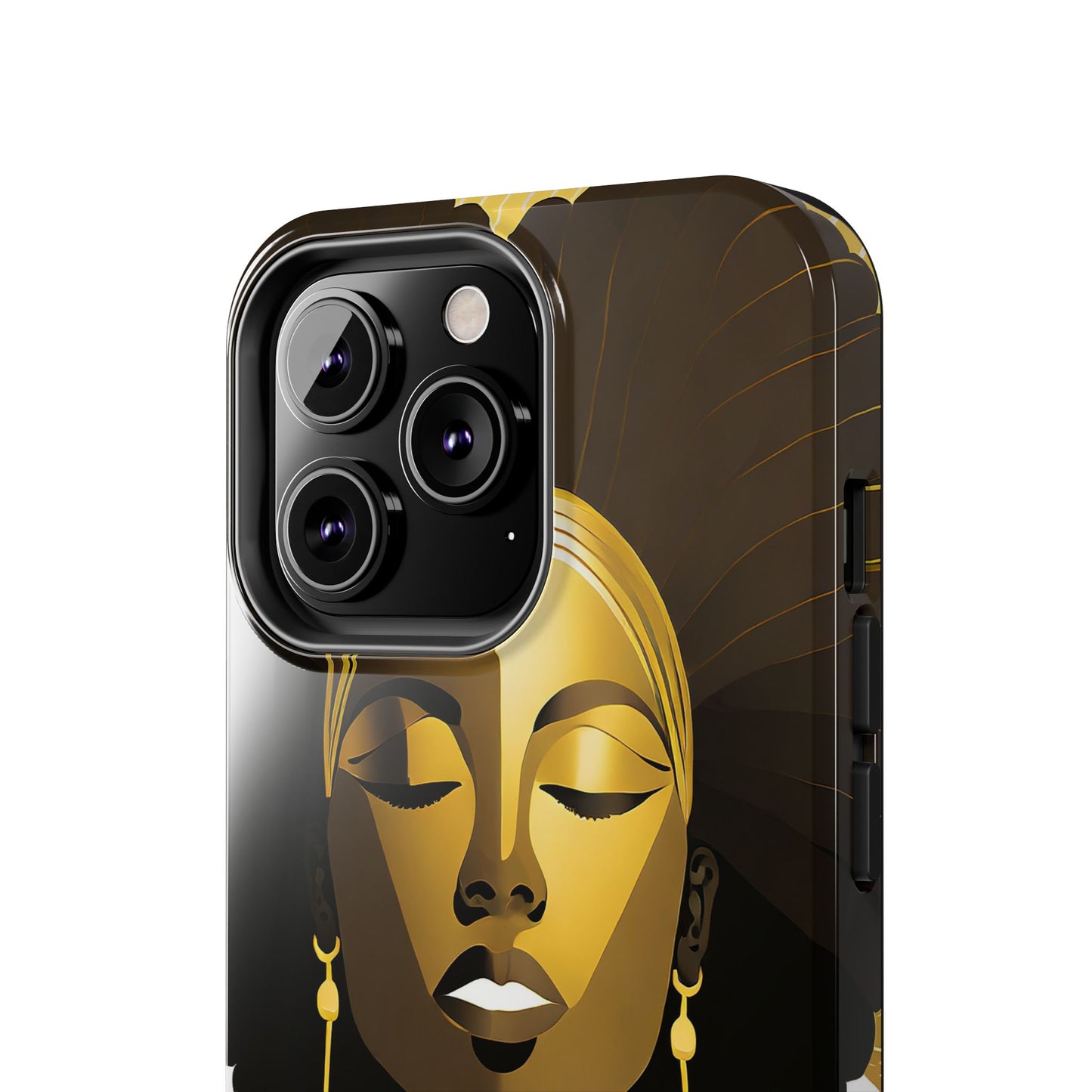Golden Goddess Tough Phone Case — Afrocentric Art Protective Cell Phone Case
