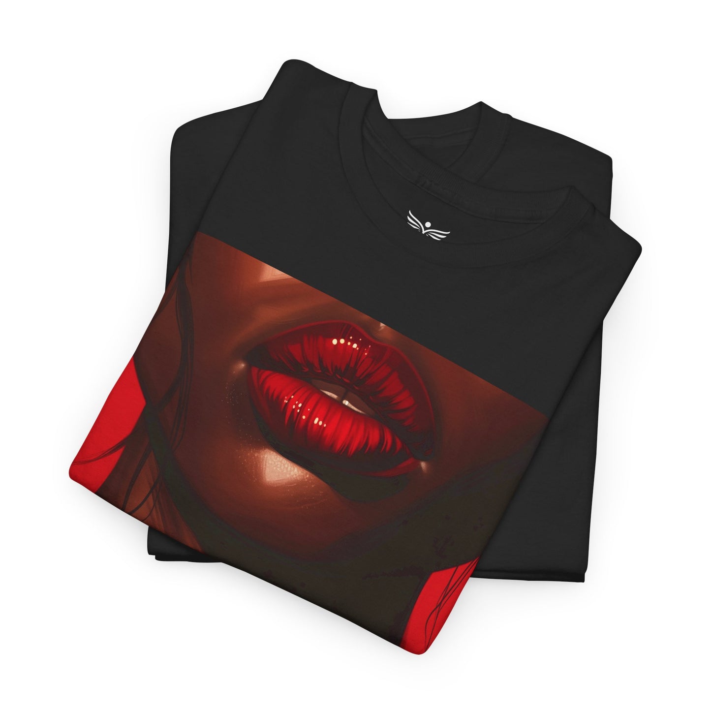 RED LIPS GOLD CHAINS - Unisex t-Shirt