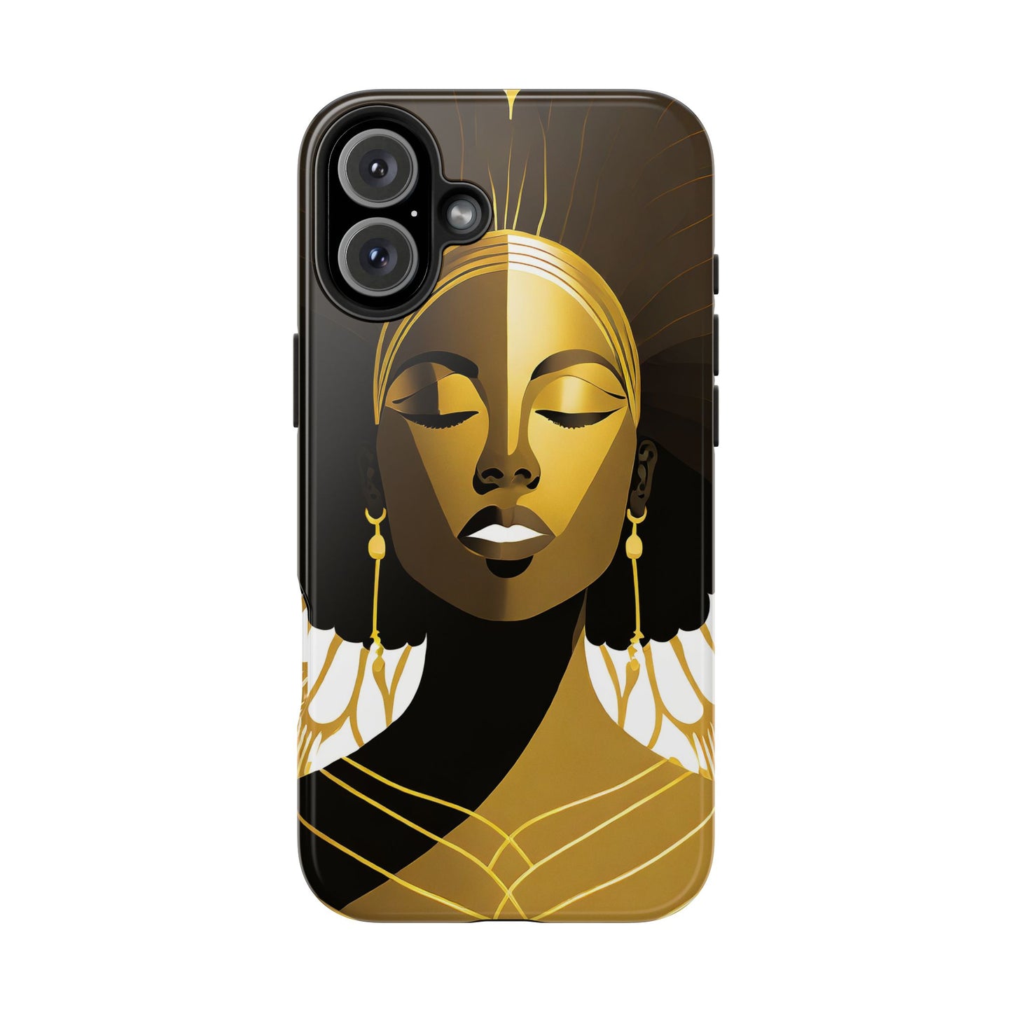 Golden Goddess Tough Phone Case — Afrocentric Art Protective Cell Phone Case