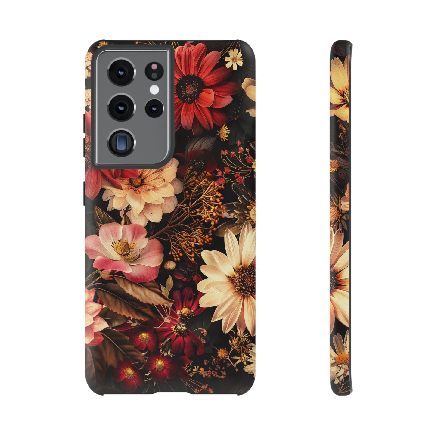 Floral Phone Case - Tough Cases, Stylish Floral Design, Gift for Her, Phone Accessories, Unique Flower Phone Cover, Trendy Tech