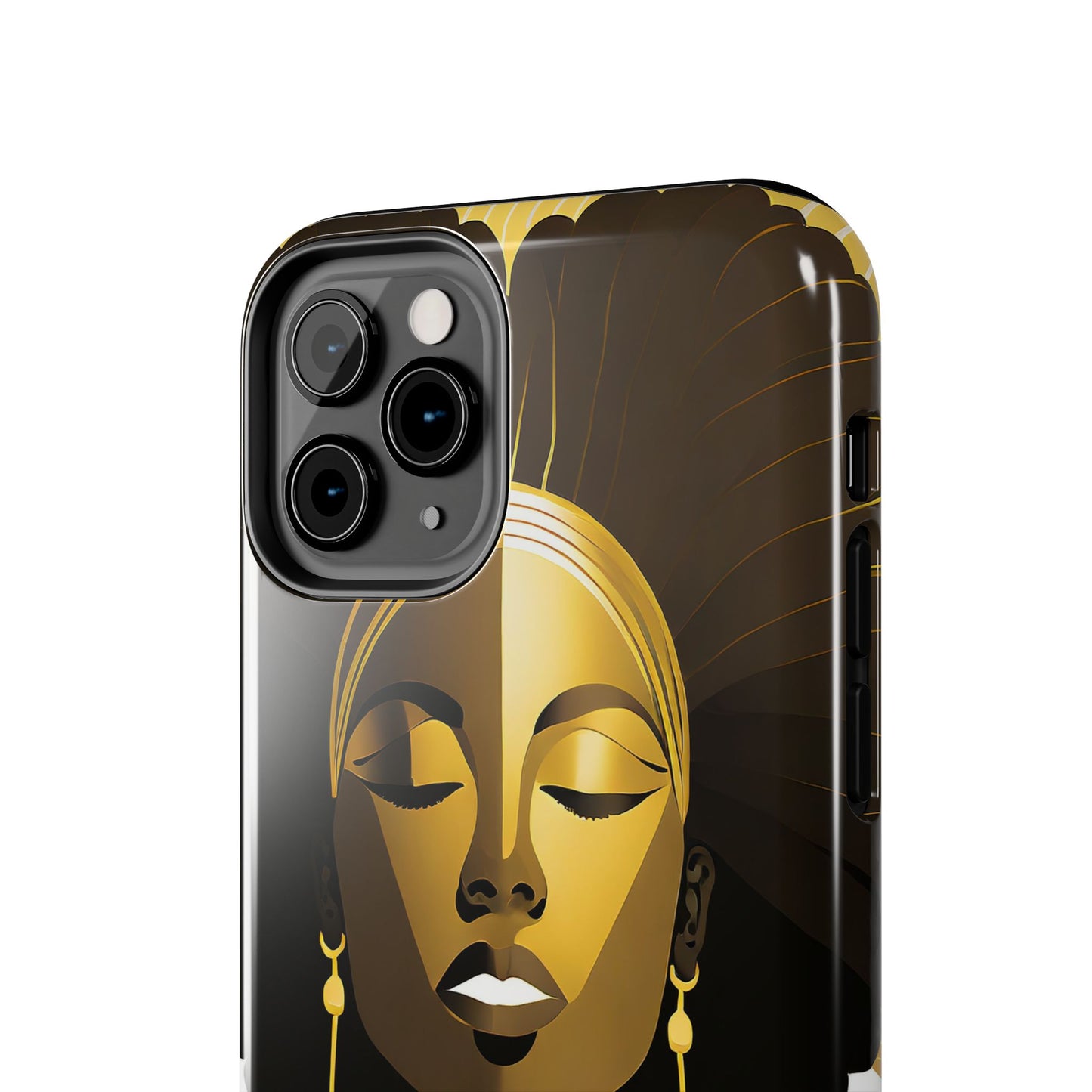 Golden Goddess Tough Phone Case — Afrocentric Art Protective Cell Phone Case