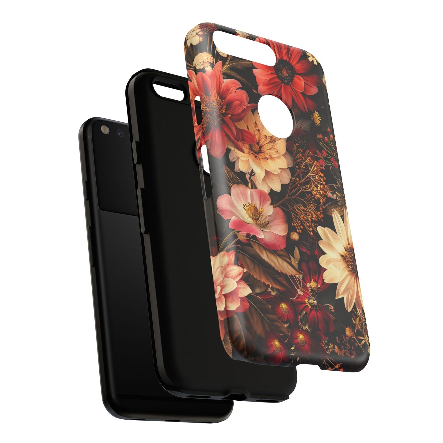 Floral Phone Case - Tough Cases, Stylish Floral Design, Gift for Her, Phone Accessories, Unique Flower Phone Cover, Trendy Tech