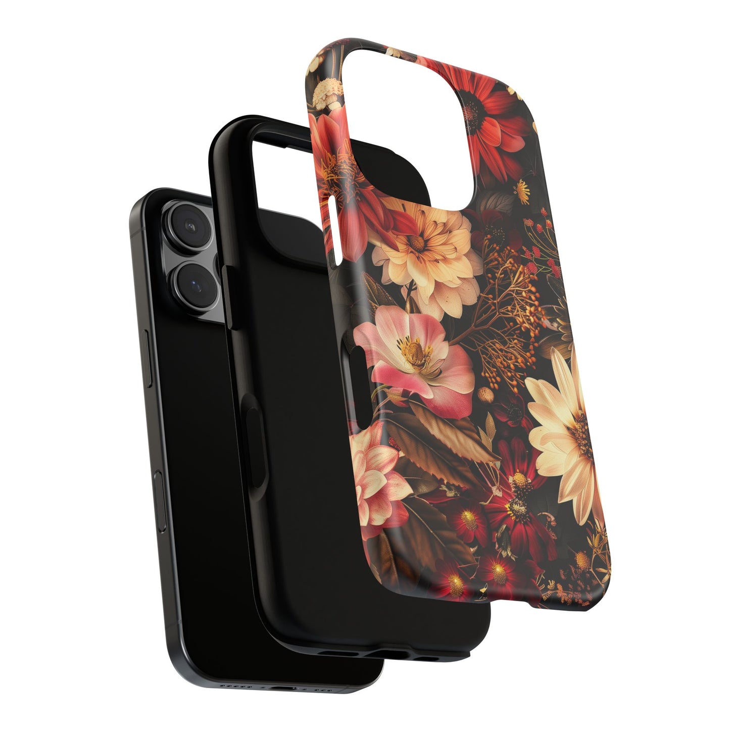 Floral Phone Case - Tough Cases, Stylish Floral Design, Gift for Her, Phone Accessories, Unique Flower Phone Cover, Trendy Tech