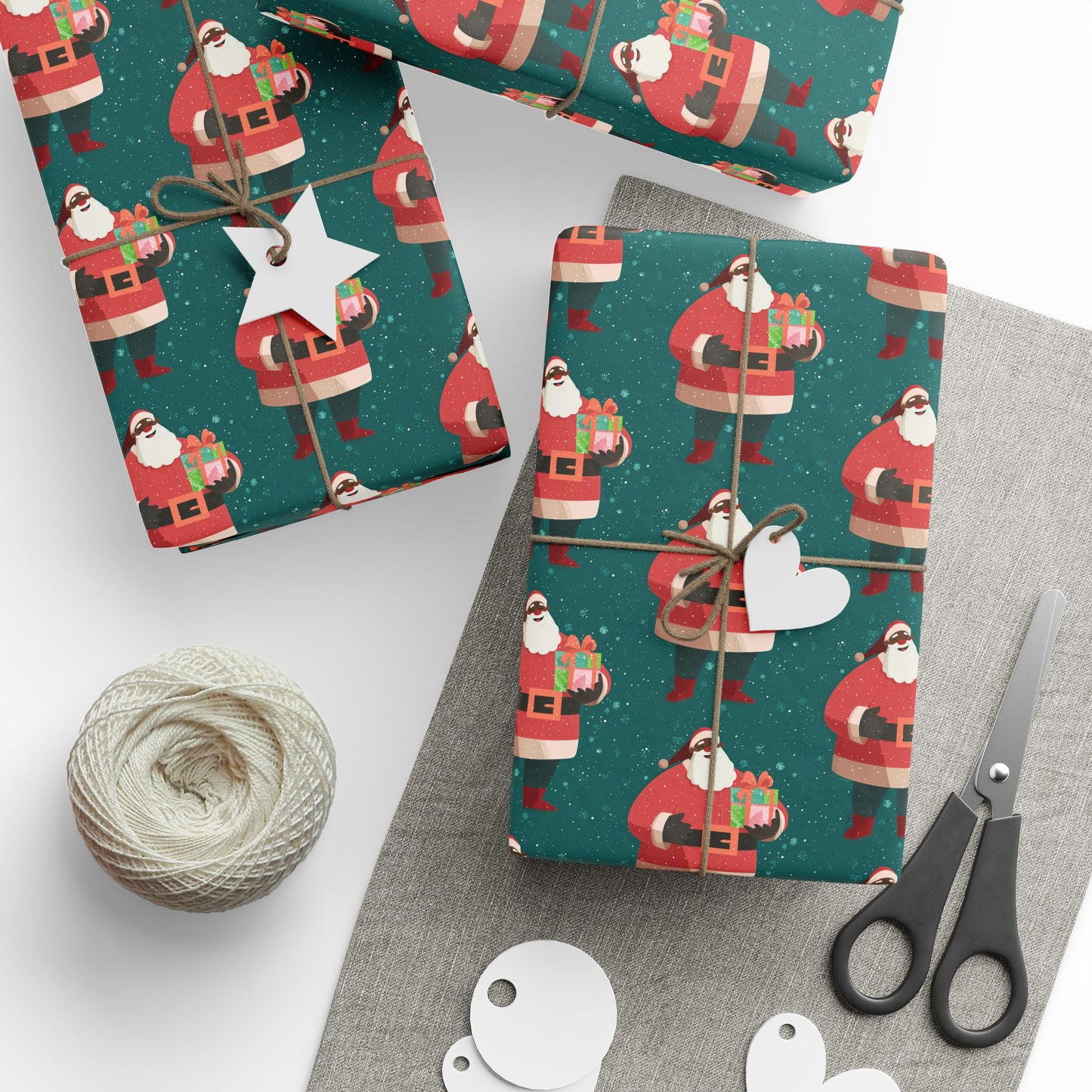 BLACK SANTA - Wrapping Paper