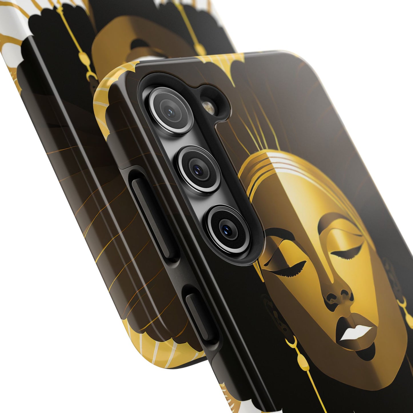 Golden Goddess Tough Phone Case — Afrocentric Art Protective Cell Phone Case
