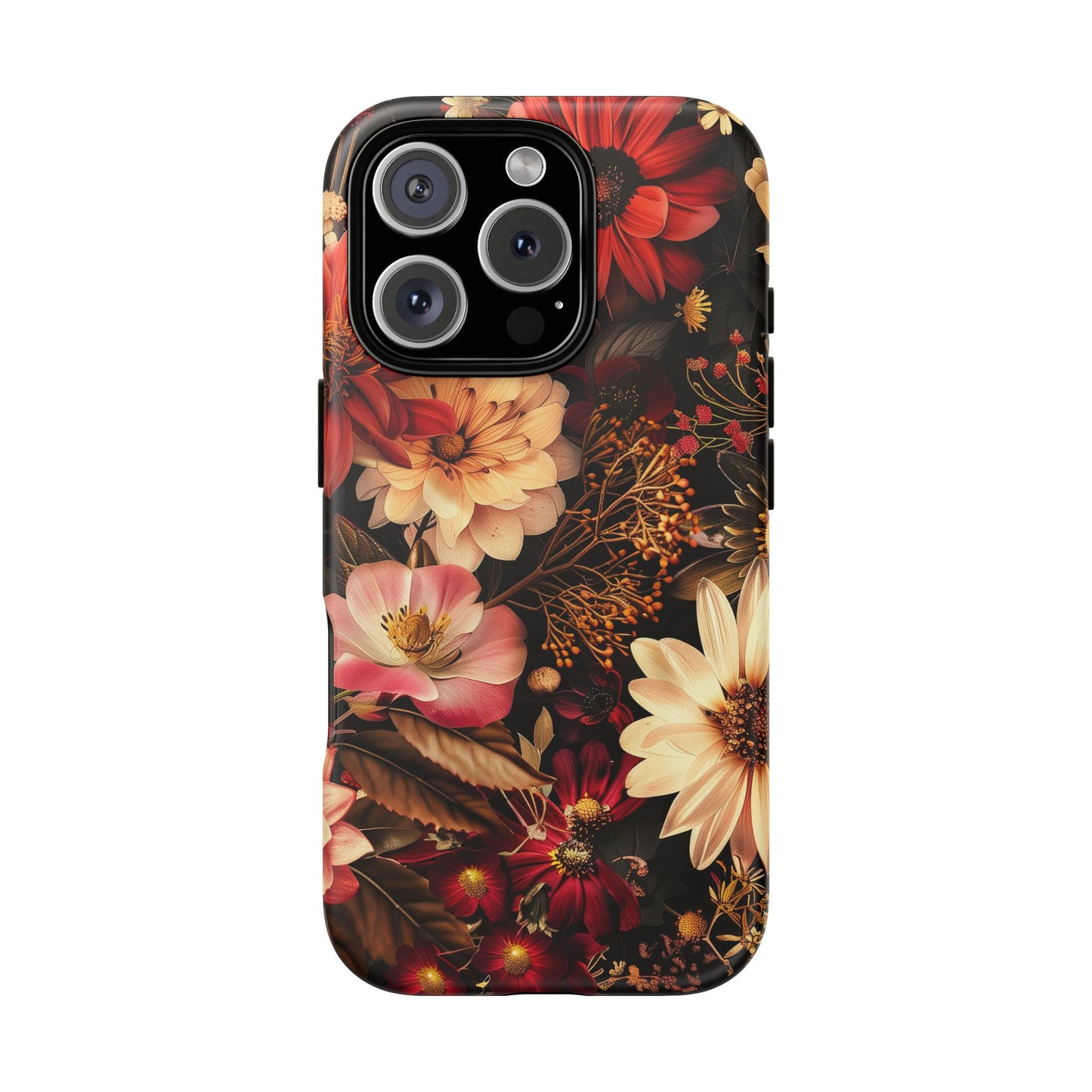 Floral Phone Case - Tough Cases, Stylish Floral Design, Gift for Her, Phone Accessories, Unique Flower Phone Cover, Trendy Tech