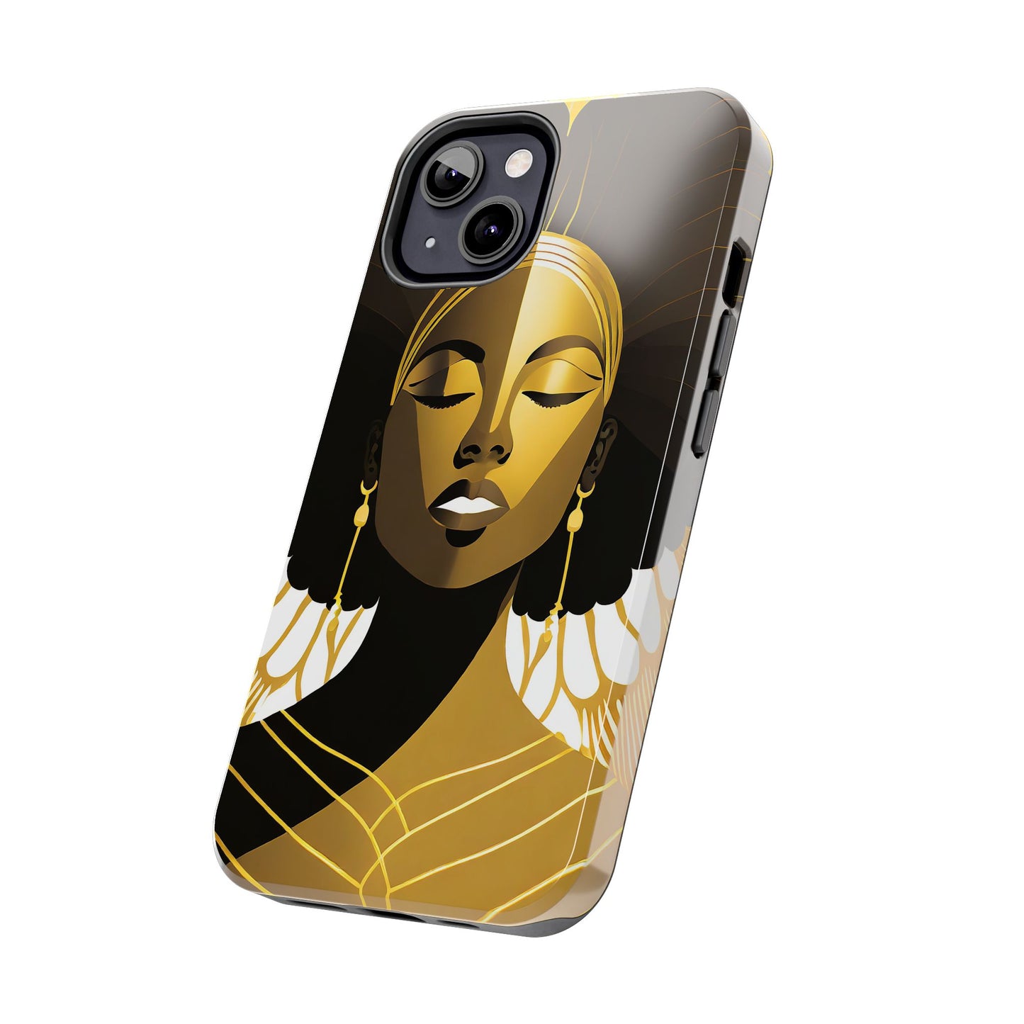 Golden Goddess Tough Phone Case — Afrocentric Art Protective Cell Phone Case