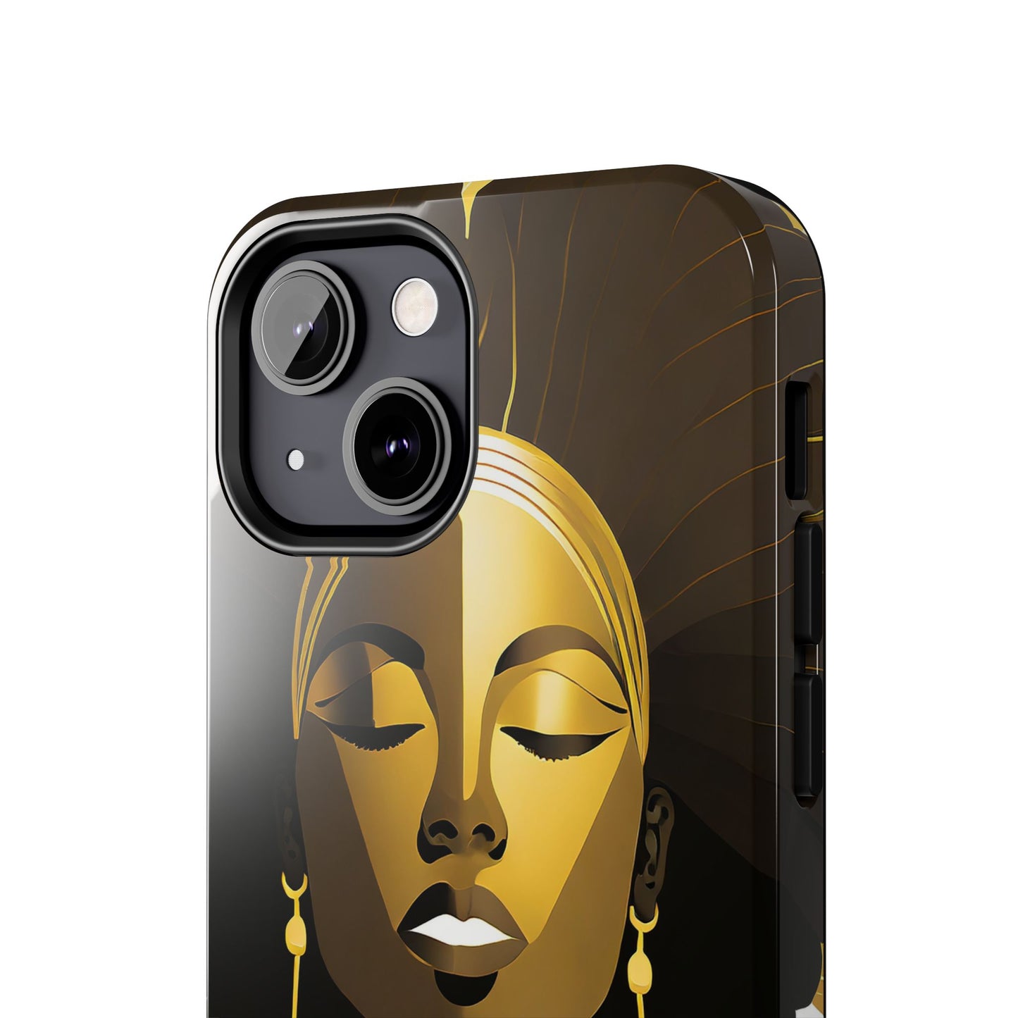 Golden Goddess Tough Phone Case — Afrocentric Art Protective Cell Phone Case
