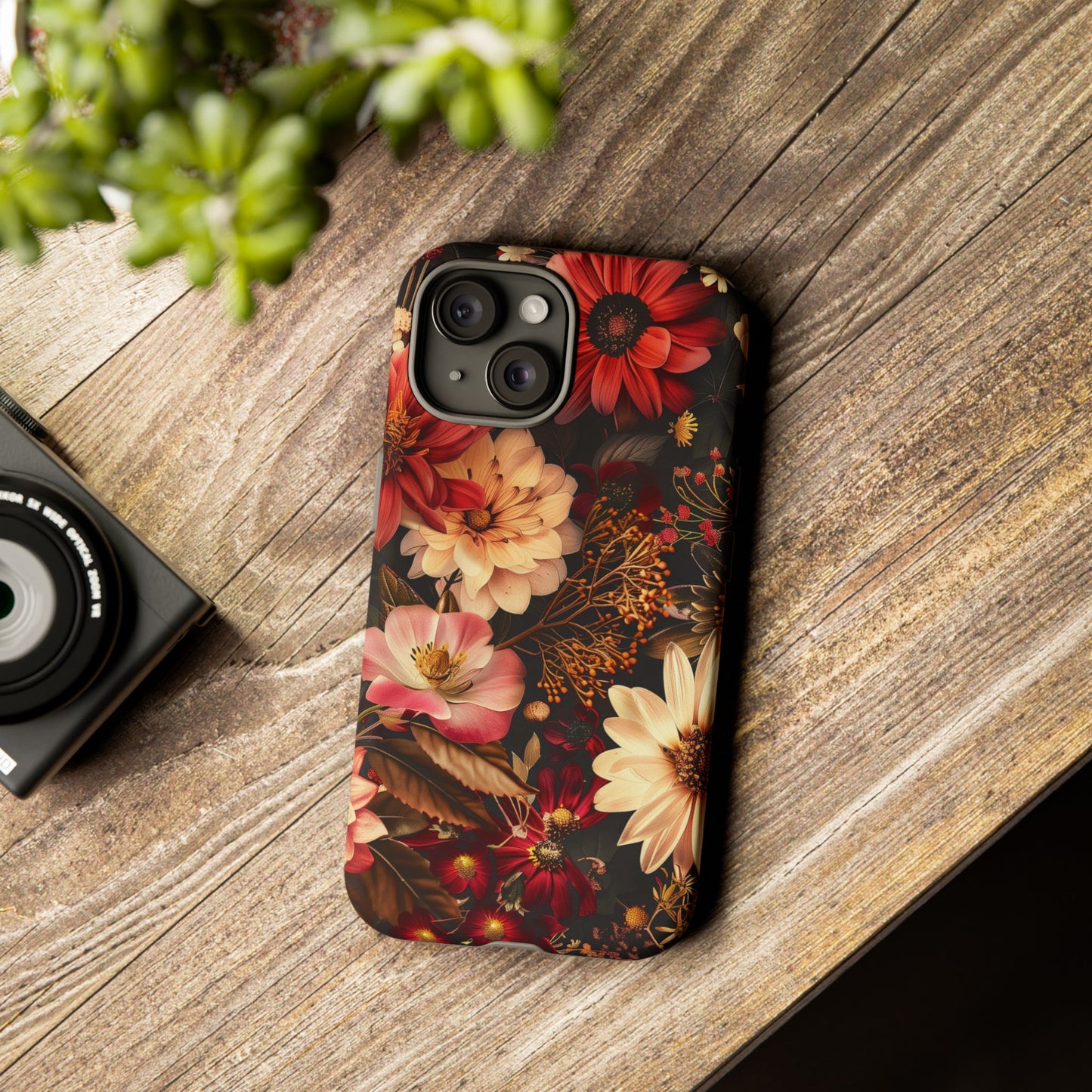 Floral Phone Case - Tough Cases, Stylish Floral Design, Gift for Her, Phone Accessories, Unique Flower Phone Cover, Trendy Tech