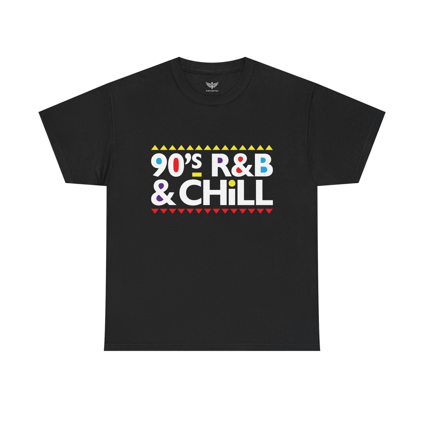 90s R&B & CHILL Graphic Black T-Shirt