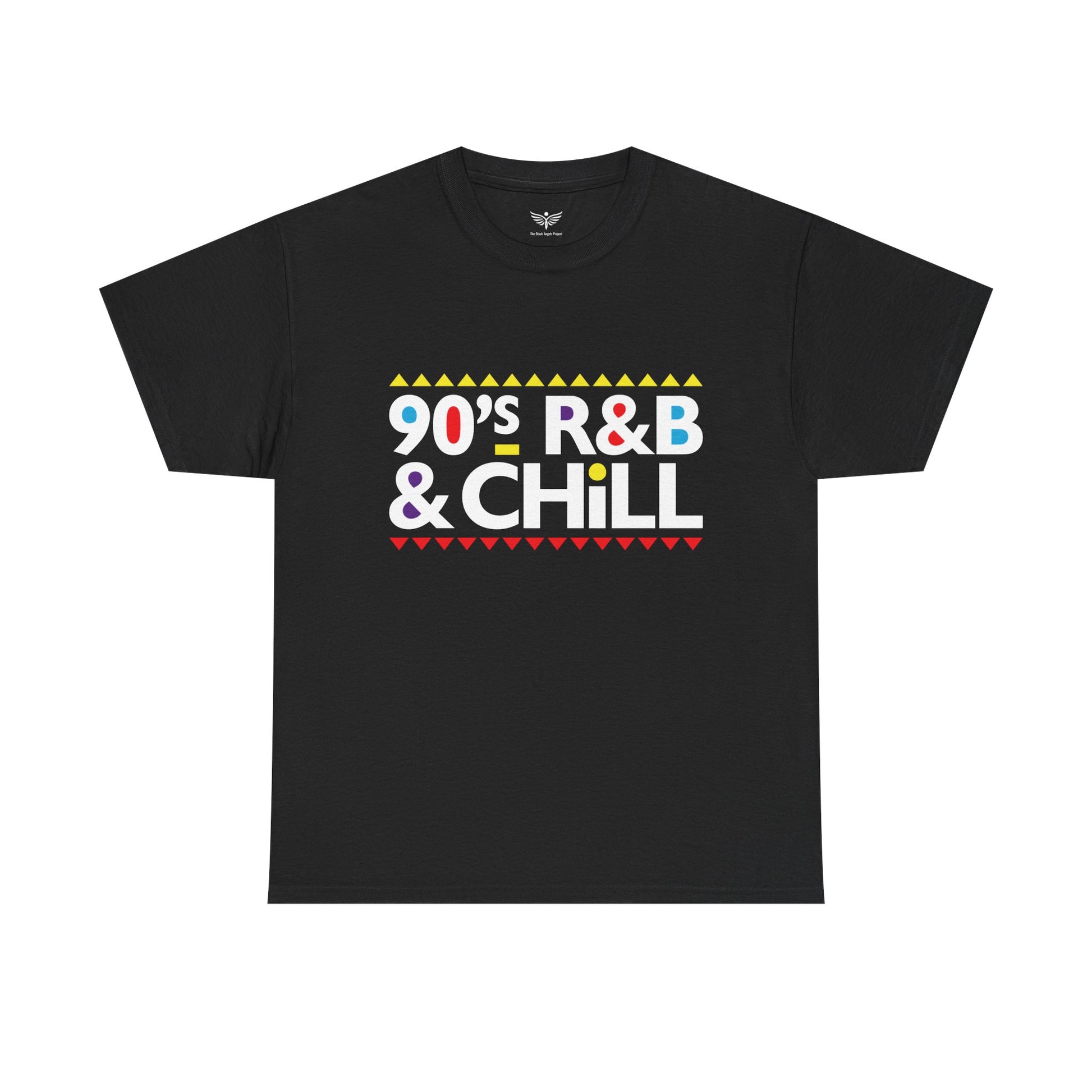 90s R&B & CHILL Graphic Black T-Shirt