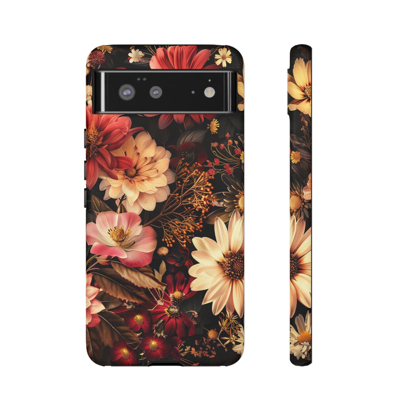 Floral Phone Case - Tough Cases, Stylish Floral Design, Gift for Her, Phone Accessories, Unique Flower Phone Cover, Trendy Tech