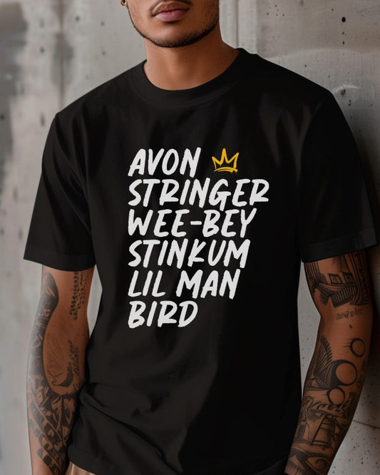 AVON STRINGER WEEBEY Black T-Shirt