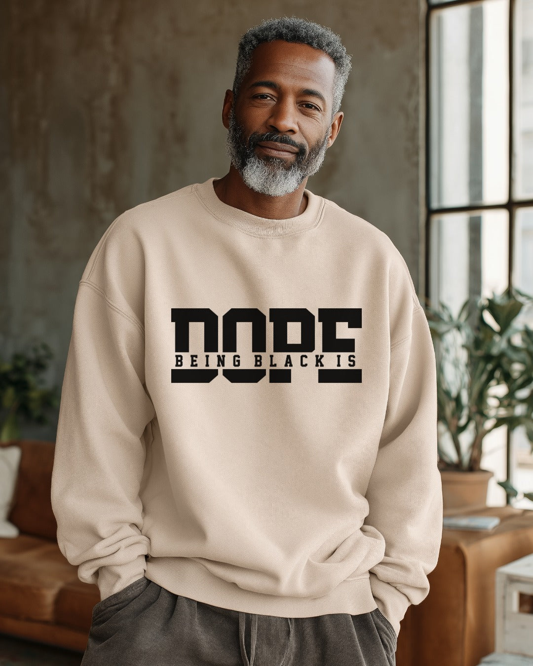 BEING BLACK IS DOPE Unisex Graphic Sweatshirt