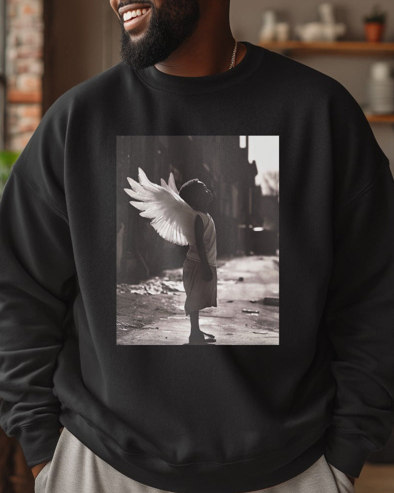 BLACK BOY ANGEL Graphic Sweatshirt