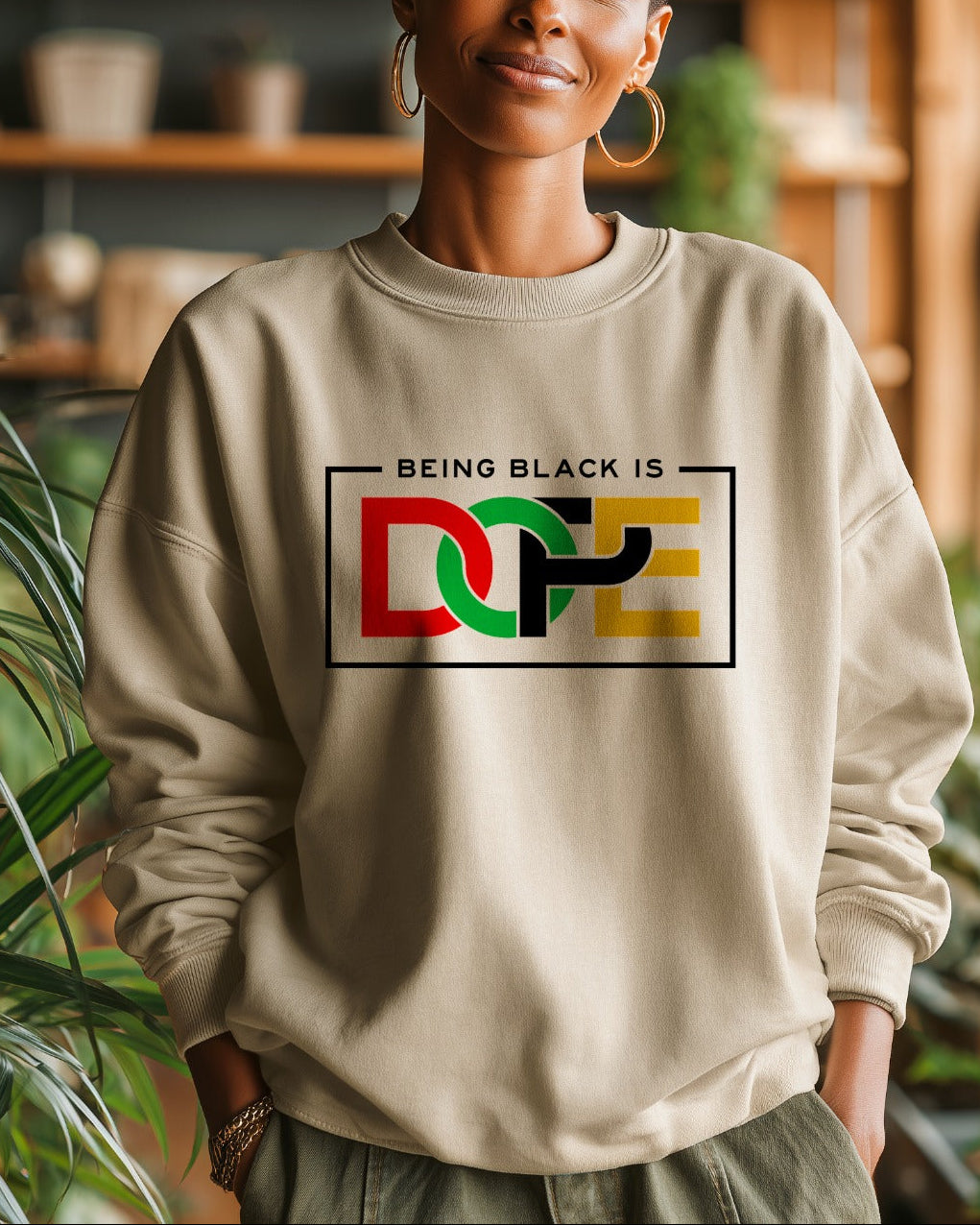 BEING BLACK IS SOPE Graphic Sweatshirt