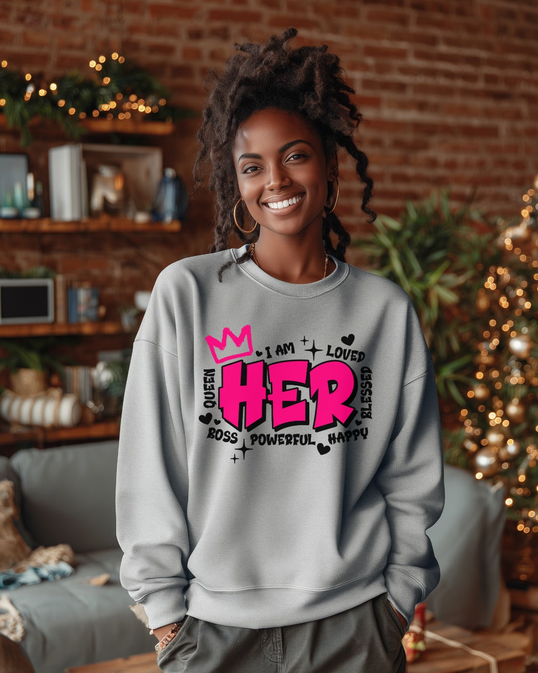 I AM HER Graphic Sweatshirt
