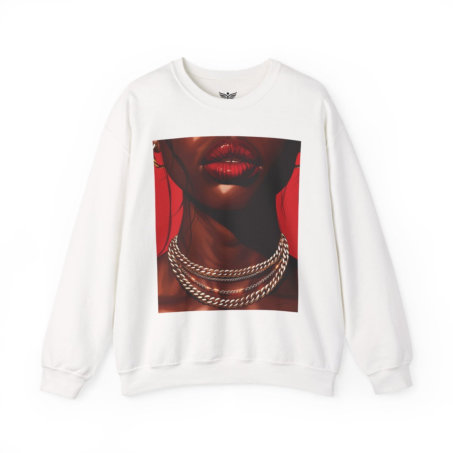 RED LIPS White Sweatshirt