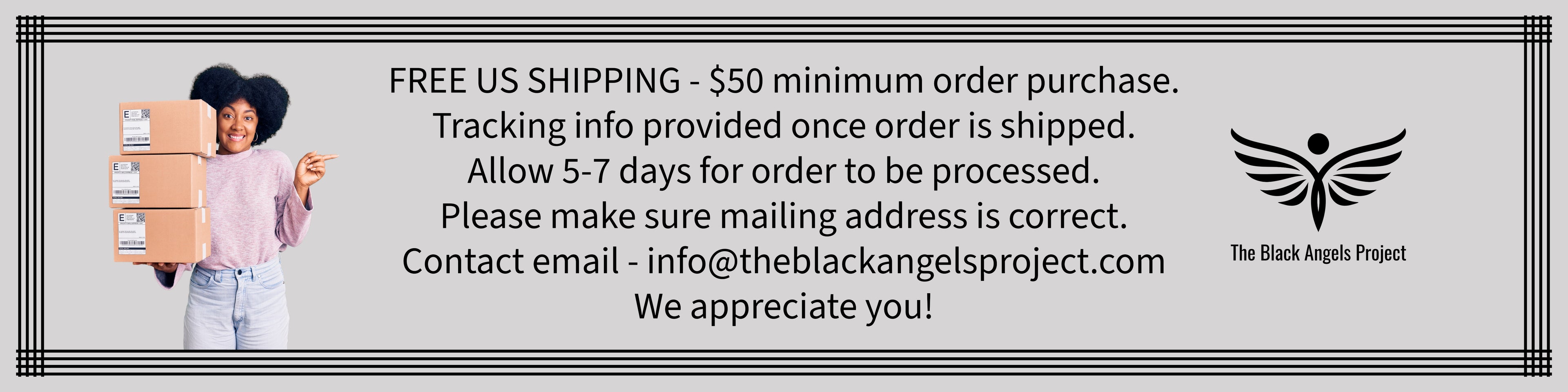 Free US Shipping - $50 minimum order