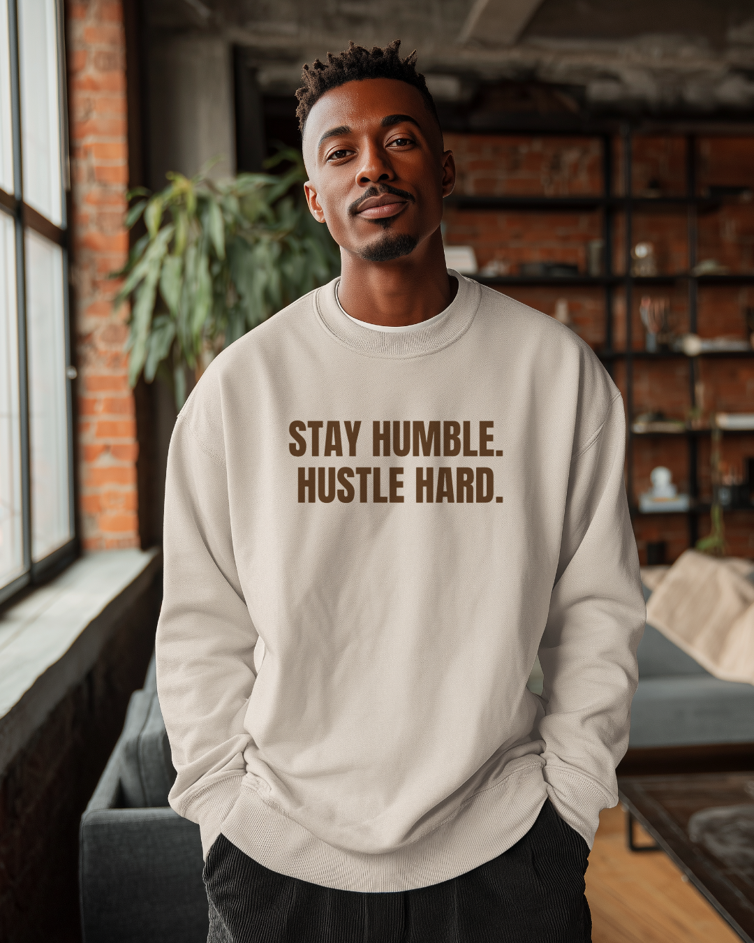 STAY HUMBLE. HUSTLE HARD. Oversized Sweatshirt