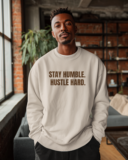 STAY HUMBLE. HUSTLE HARD. Oversized Sweatshirt