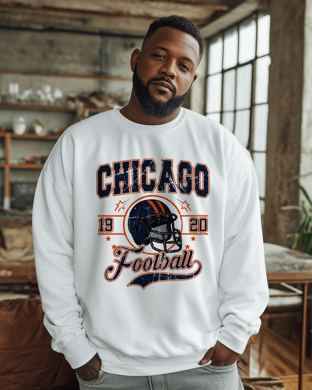 VINTAGE CHGO FOOTBALL Unisex Sweatshirt