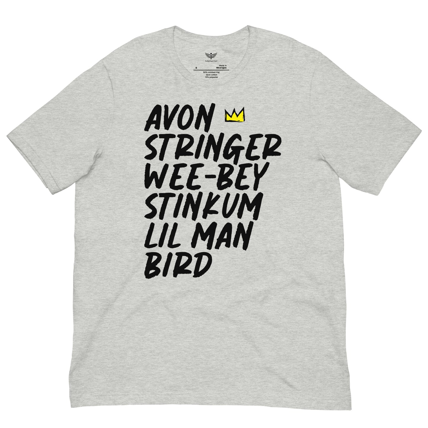 AVON STRINGER WEEBEY LIL MAN BIRD - White/ Gray Unisex t-shirt